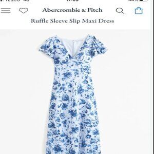 NWT Abercrombie & Fitch Ruffle Sleeve Maxi Dress